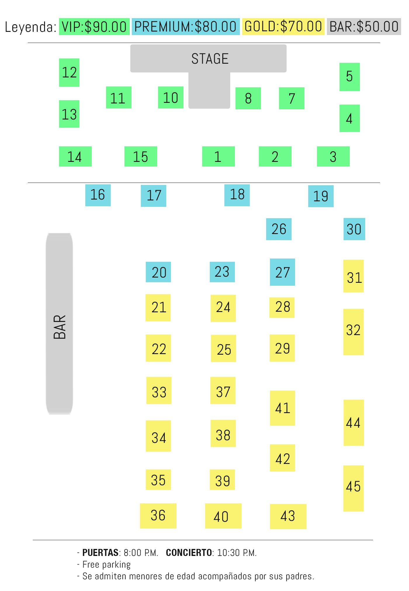 Mapa del evento